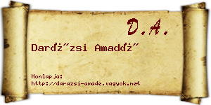 Darázsi Amadé névjegykártya